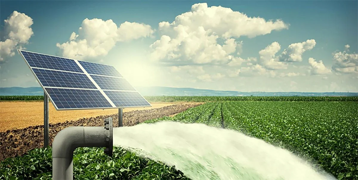 Farm irrigation powered by solar energy storage
